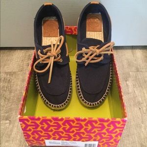 Navy Blue Tory Burch Espadrilles